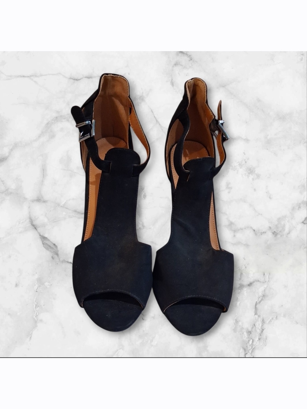 Bonnibel Black Women’s Open-Toe T-Strap Sandals